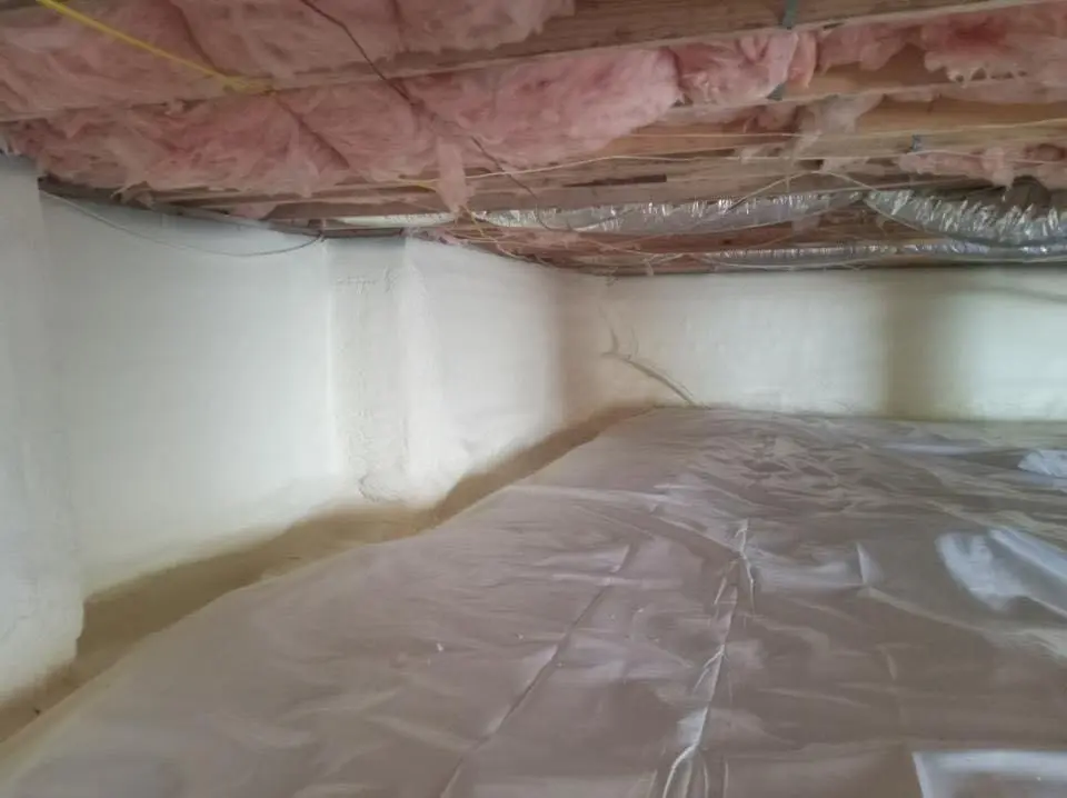 Crawl space encapsulation with closed-cell spray foam for Spray Foam Roofing in Short Pump